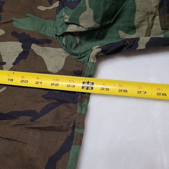 Military Coat DLA100-83-C-0408 Camouflage Combat Woodland Pattern Size L Long - Picture 5 of 14